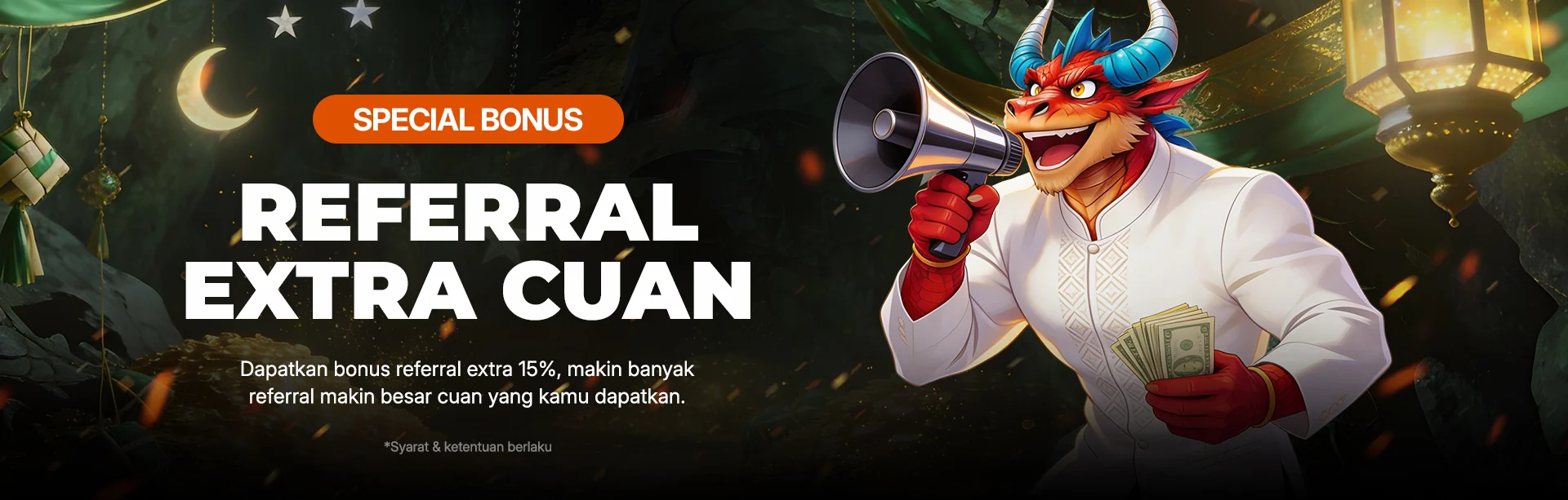 BONUS EXTRA REFFERAL UP TO 15%