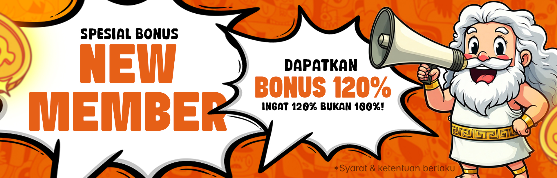 BONUS NEW MEMBER 120% 
