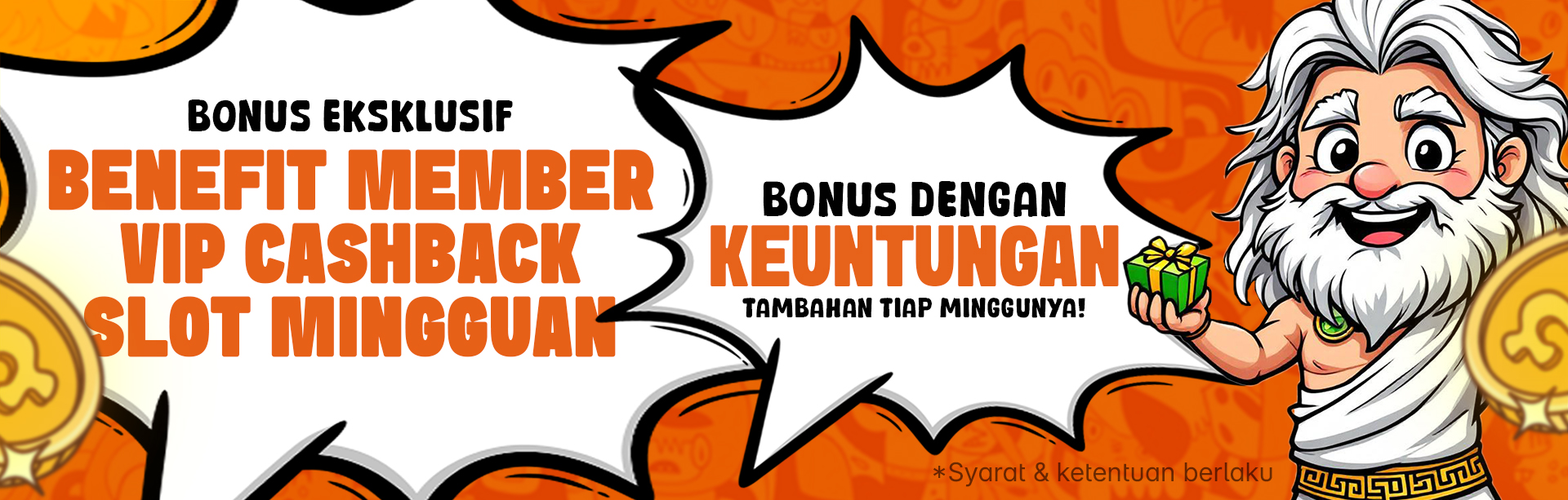 BONUS BENEFIT CASHBACK SLOT MINGGUAN
