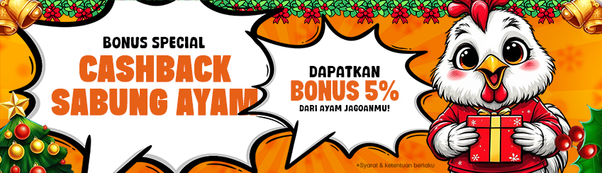BENEFIT MEMBER KOMISI CASHBACK SABUNG AYAM 5%