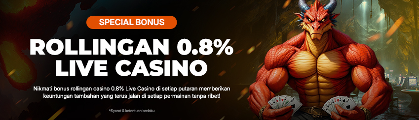 BENEFIT MEMBER KOMISI ROLLINGAN CASINO MINGGUAN 0.8%