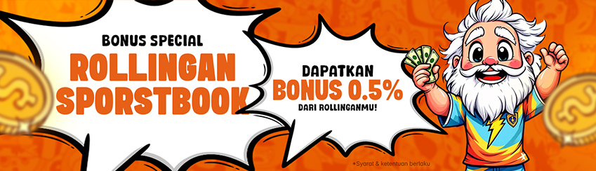 BENEFIT MEMBER KOMISI ROLLINGAN SPORTSBOOK MINGGUAN 0.5%
