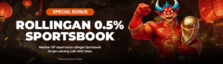 BENEFIT MEMBER KOMISI ROLLINGAN SPORTSBOOK MINGGUAN 0.5%